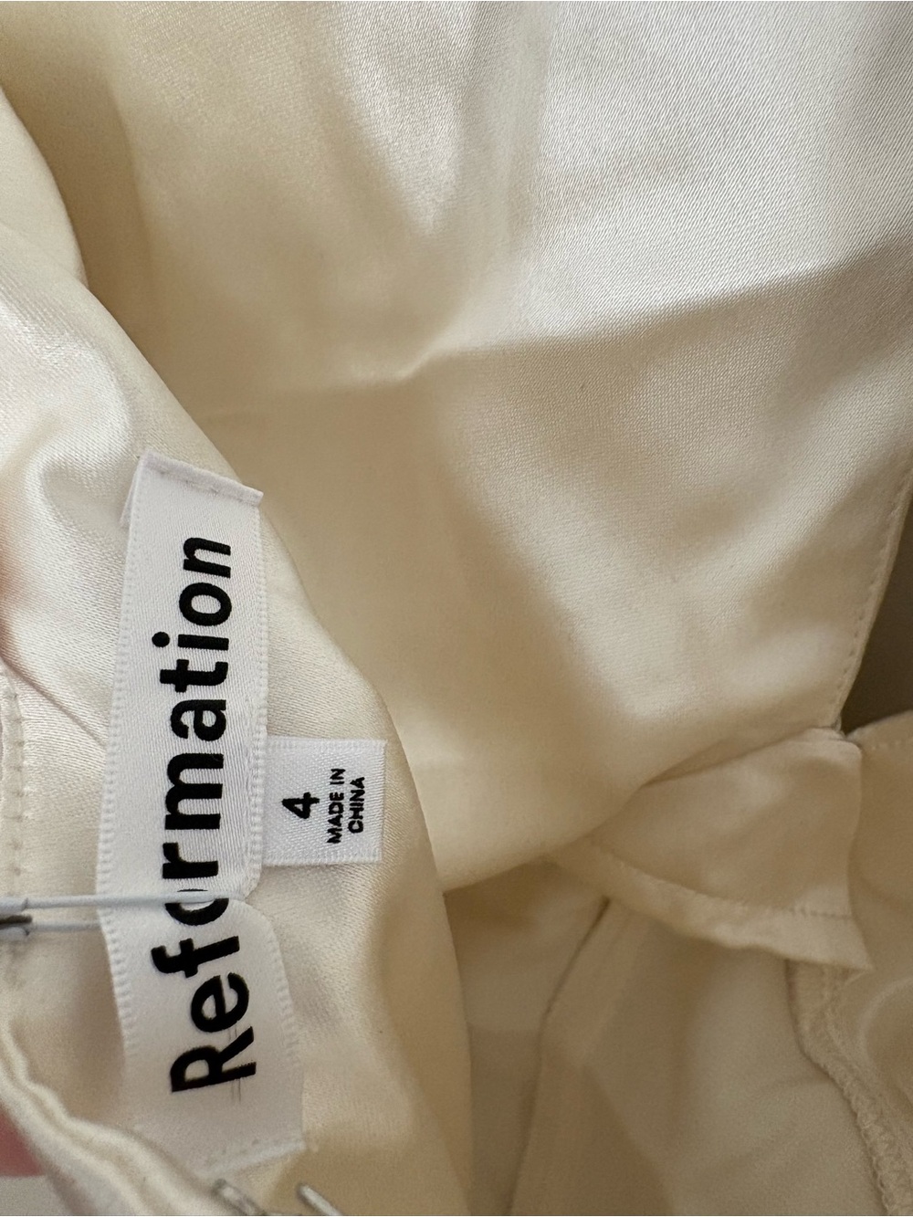 Reformation Ivory Satin Slip Gown - Picture 9 of 11